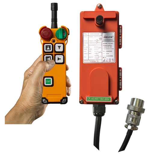 [SG.RC.0401] DELTACONTROL Funksteuerung für DELTA Kettenzug DTS - 4 Tasten auf/ab/links/rechts - 1 Geschwindigkeit