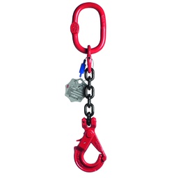 [YE.8.1SV.06.010] DELTALOCK Grade 80 – 1-leg chain sling 6 mm x 1 meter – With self-locking hook 