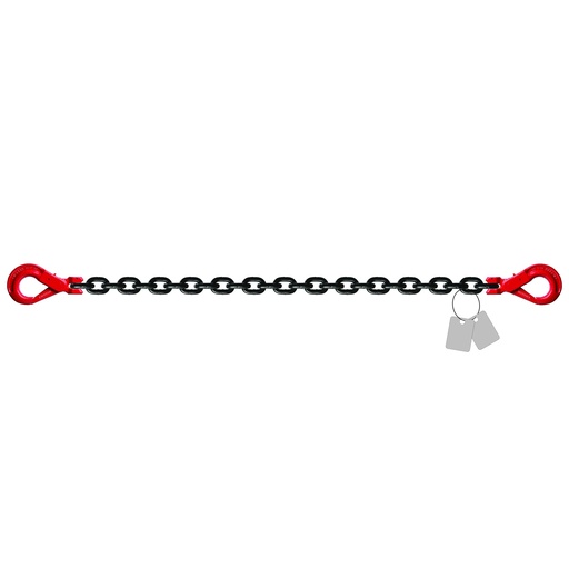 [YE.SS.8.2V.10.010] DELTALOCK Grado 80 10 mm 1 metro chain – both ends safety hook