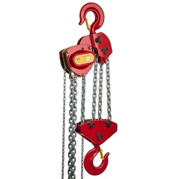 [DR.0.04410003.OP] DELTA RED – Premium manual chain hoist with overload protection – 10 ton – with 3 meter hoisting height