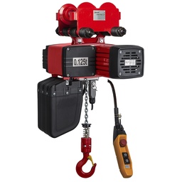 [DH.0.DEY.001253.06] DELTA Electric chain hoist with push trolley DEY – 400V – 0,125 ton – with 6 meter hoisting height – double speed – 1 chain fall