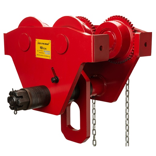 [DR.0.03710000] DELTA RED Laufkatze mit Haspelkettenfahrwerk - 10 ton - 2,5 Meter Handkette