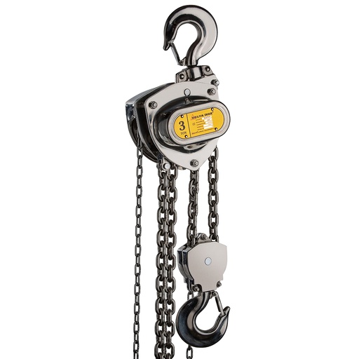 [DSS.0.06603003] DELTA INOX Stainless steel manual chain hoist with stainless loadchain and handchain – 3 ton – with 3 meter hoisting height