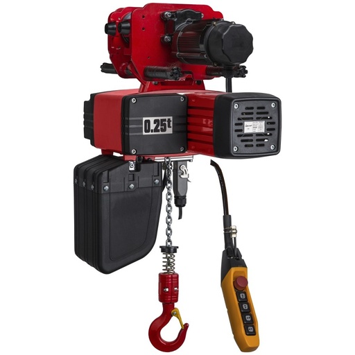 [DH.0.DED.002503.03] DELTA Elektrische kettingtakel met elektrische loopkat DED - 400V - 0,25 ton - met 3 meter hijshoogte - dubbele snelheid - 1 part