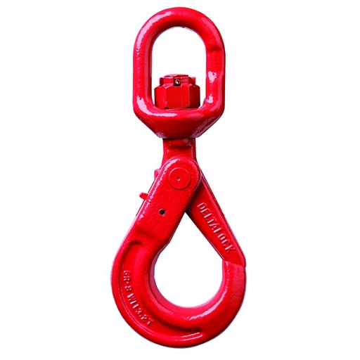 [YE.8.084.22] DELTALOCK Grade 80 - Swivel self locking hook - Swivel without load - 15 ton