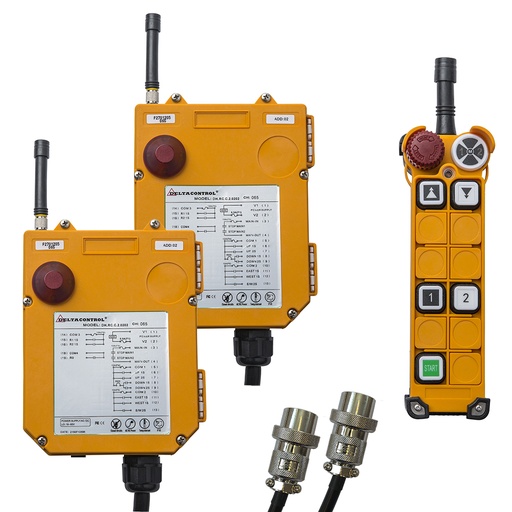 [SG.RC.C.2.0202] DELTACONTROL Zentrale Funksteuerung für DELTA Kettenzug DTS – 2 Kettenzüge – 2 Tasten auf/ab – 2 Geschwindigkeiten