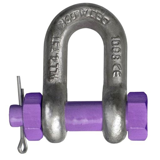 [SH.EN04.001.5] DELTALOCK - Manilles droites à axe boulloné goupillé - 1,5 ton